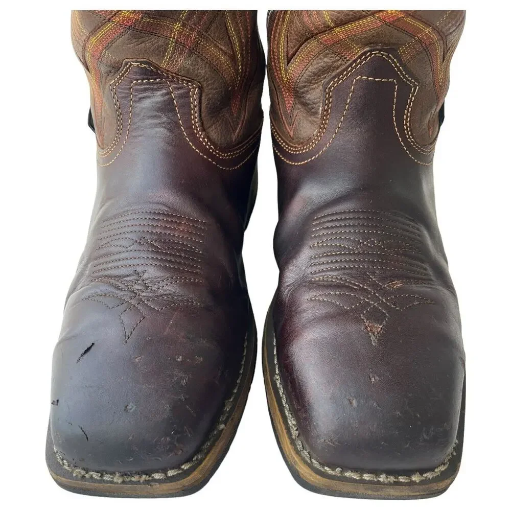 Irish Setter Cowboy Boots Mens 9.5 Marshall Leather Waterproof Steel Toe Brown